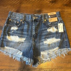 NWT Aeropostale Jean Shorts Vintage High Rise Shorty 2.5” Size 0